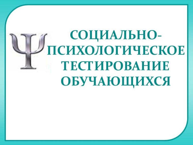 Социально- психологическое тестирование.